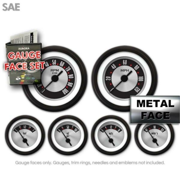 Aurora Instruments GARFE4 Gauge Face Set - SAE American Retro Rodder 8855